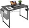Schreibtisch, Computertisch mit Kopfhörer Halter und Aufbewahrungstasche, Stabil Arbeitstisch, Industrie-Design, PC Tisch, Kleiner Bürotisch Officetisch für Home, Office (Schwarz, 100 x 50 x 75 cm)