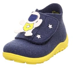 Superfit Jungen Happy Octi 1-006295 Hausschuhe, Dunkelblau Gelb 8000, 24 EU