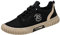Zapatos Hombres Negocios Azul Hombres Low Top Transpirable Casual Senderismo Zapatos Lona Hombres Zapatos Invierno Botines, Negro , 44 EU