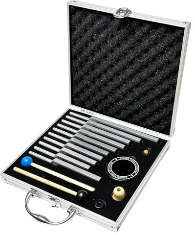 TENFLY Solfeggio Tuning Fork Set - 10 Silver Tuning Forks Perfect for DNA Healing with Exquisite Aluminum Gift Box (174 Hz, 285 Hz, 396 Hz, 417 Hz, 432Hz, 528 Hz, 639 Hz, 741 Hz 852 Hz, 963 Hz)