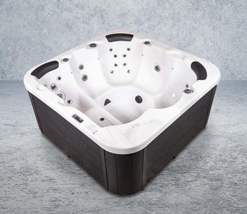 XXL Luxus LED Whirlpool Outdoor+Indoor Set 200x200 cm Pool Ozon 6 Pers. Neustes Modell 2025 inkl. Spedition