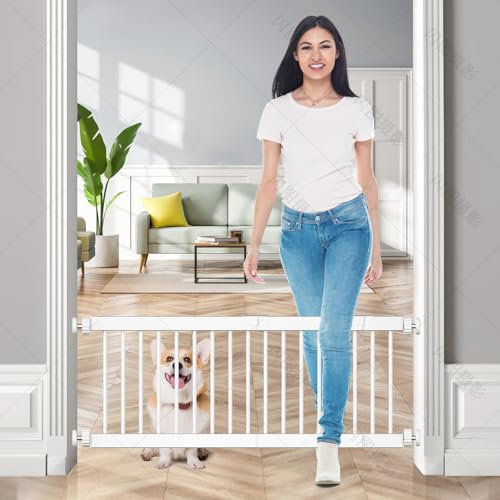 Kurzes Hundegitter, Fldofaves Extra breites 45-115cm Haustiergitter Gatter für Hunde im Innenbereich, 35cm Höhe Türschutzgitter & Für Türen,Treppen, Flure erweiterbares Türgitter mit 3 Verlängerungen
