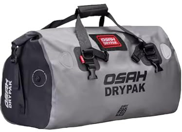 Greanthour wasserdichte Motorradtasche Gepäckrolle Motorrad Hecktasche Satteltasche großer Stauraum geeignet für Motorrad Radfahren Camping Wassersport-Grau 40L
