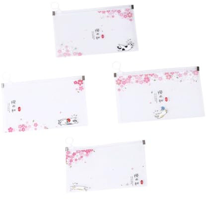 HOODANCOS 4stücke Schreibwarentasche Mit Maskenaufbewahrungstasche Wasserdichte Kulturtasche Aktenaufbewahrungstasche Cartoon-aufbewahrungstasche