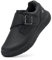 FitVille Extra Wide Slip on Leather Shoes for Men Wide Fitting Edema Recovery Leather Oxford Diabetic Shoes for Wide Feet Hook & Loop Jet Black