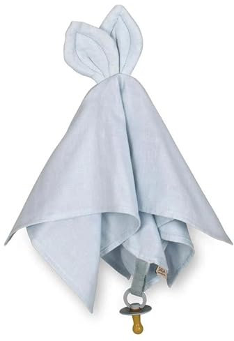 Saga Copenhagen Snoppa Schnuffeltuch Baby Junge Mädchen (Ice Blue, 40x40 cm) | Weiches Schmusetuch für Neugeborene aus Bio-Baumwolle | Kuscheltuch Babys | Praktisches Schnullertuch