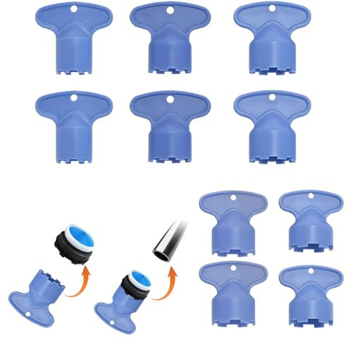 10pcs Faucet Aerator Tap Key 5 Sizes (16.5mm 18.5mm 21.5mm 22mm 24mm) Removal Wrench Tool Non-Slip Faucet Wrench Sink Aerator Key Water Saving Devices for Bathroom Kitchen