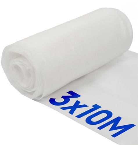 Harbour Housewares 50gsm Unkrautvlies - 3M x 10M (3 Rollen) - Schwarz - Unkrautmembran Barriere Bodendecker für Garten, Terrassen, Blumenbeete, Früchte, Gemüse, Landschaftsbau