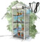 Heimfleiss® Foliengewächshaus mit 4 Ebenen (inkl. Bodenanker) | Garten Gewächshaus klein | Pflanzenzelt Sturm- & Winterfest | Anzuchthaus aus Folie & Metallgestell | Anzuchtregal Greenhouse stabil