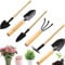 MaiLence Kinder Gartengeräte 6-teiliges, Mini Gartenwerkzeug Kinder Klein Gartenwerkzeug Set, Mini Gartenhacke Klein Gartenschaufel Rechen Garten Werkzeugsets für Bonsai, Umpflanzen, Erde Auflockern