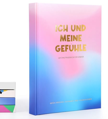 BIROYAL Gefühlstagebuch Kinder 6-12 Jahre, 100 Tage, 5 Minuten Pro Tag | Tagebuch Kinder, mit 10 Spiele, 20 Emotionsmonster, 120g/m² Papier, Dankbarkeitstagebuch Kinder A5, für Umgang mit Emotionen