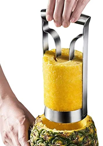 fkngcp ananas skärare rostfritt stål ananas kärnborttagare frukt kärnborttagare för kök fruktringar 8 cm ananas
