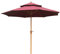 Parasol de Jardin Rond en Bois Rouge avec manivelle, Protection Solaire UV50+, pour Balcon, terrasse, Jardin, 2,7 m/9 pi