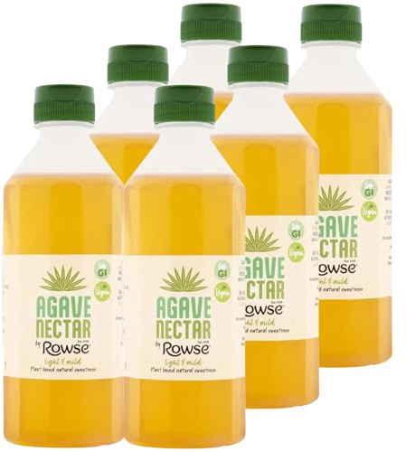 Rowse Agave Nectar 620g x 6 | 100% Pure Agave Syrup Natural Sweetener