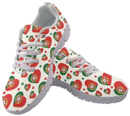JUDENTIDOS Chaussures de marche pour homme et femme, Drapeau Portugal, 46 EU