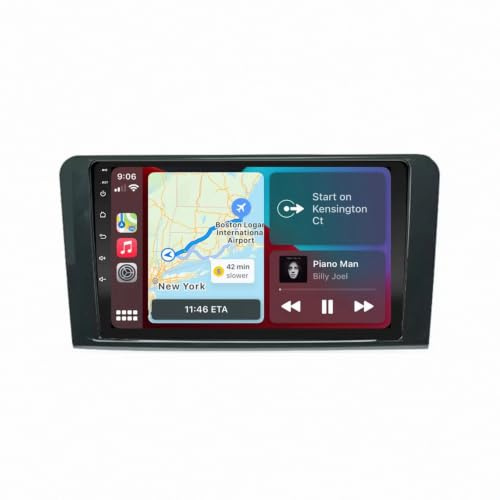 Autoradio 2 Din Bt Car Radio Car Play per Benz ML GL ML350 GL320 X164 W164 2005-2012 Compatibile con [Wireless] A-Pple Carplay Android Auto Bluetooth Am/Fm/Rds Radio, Bluetooth, 4 Nucleo 1G+16G