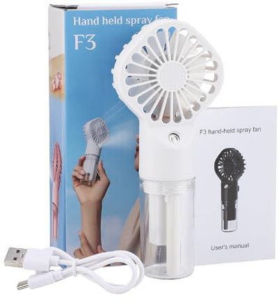 NGTFDCP Ventilateur portatif, Mini climatiseur portable rechargeable par USB, humidificateur, brumisateur, ventilateur, for la maison et le bureau pour les voyages(Gray)