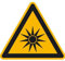 Indigos UG Aufkleber Warnung vor optischer Strahlung Warnschild, 20cm - Heckscheibe - Heckscheiben Aufkleber - Sticker - Tuning - Autoaufkleber