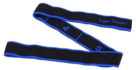 Dilwe Stretchband Fitness, 8 Loops Fitnessbänder Trainingsbänder für Balletttanz Yoga Pilates Gymnastik Pullup Assist/Muskelaufbau/Stretching/Physiotherapie und Mehr(Blau)