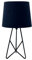 LUSSIOL Lampe à poser Sabine, lampe décorative métal, 40 W, noir, ø 18 x H 33 cm