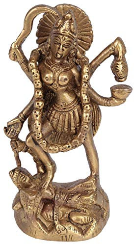 OSNICA Messingstatue-Idol-Oberste Göttin Maa Kali Mahakali für Haupttempel Mandir