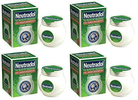 Neutradol Slow Release Gel, Air Freshener and Odour Eliminator, No Plug or Spray Needed, Super Fresh, Multipack of 3