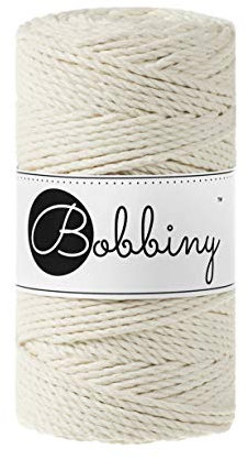 Bobbiny Makramee-Schnur, gedreht, normal, 3 mm (Natur), 100 m