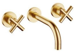 Dornbracht TARA Wand Waschtischbatterie, Ausladung 160 mm, Bausatz-Endmontage, 36707892-28, Farbe: Messing gebürstet