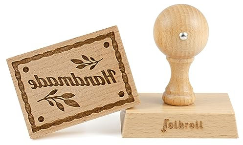 Folkroll Keksstempel Handmade, 70x50 mm, Cookiestempel, Backstempel, Keks, Stempel, Motiv, Buchenholz, 336762