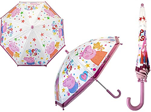 PMS Peppa Regenschirm Kinder Regenschirm Poe Rosa & WeiÄ Regenschirm