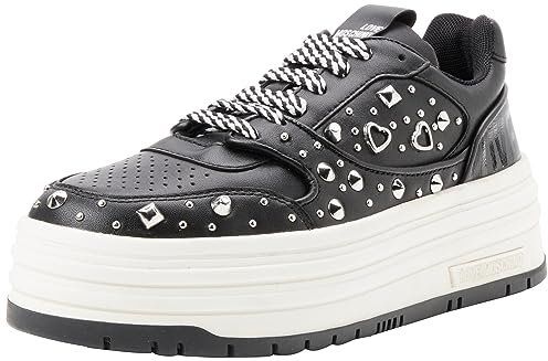 Love Moschino Damen Sneaker, Nero, 37 EU