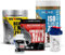 PACK MUSCLE SEC - Kit Advanced, Protéines, Créatine - Iso Zéro 100% Whey + BCAA 8.1.1 ZERO + Créatine ProZero + Turbo Testo + Shaker 400ml - Eric Favre