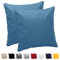 Dreamzie Kissenbezug 30x30 (Set mit 2) - 100% Jersey Baumwolle 150 g/qm Kissenbezüge -Blau - Für Kissen 30x30 cm - Kissenhülle - Kissenbezug - Resistent und Hypoallergen