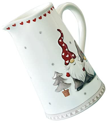 Cabilock 1 Pc D'eau Froide Bouilloire Pichet à Boisson De Noël Cruche De Noël En Céramique Vase Pichet Ampoule Led Effet Bougie Pichet De Noel Vintage Marmite En Céramique Ménage