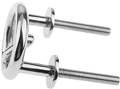 HAN-Store Fit for Edelstahlboot Wasserski-Schlepper Haken Eye Transom Mount 3 'Ring-Hitch Haken Wasserski-Boot Marine-Hardware-Zubehör Helpful