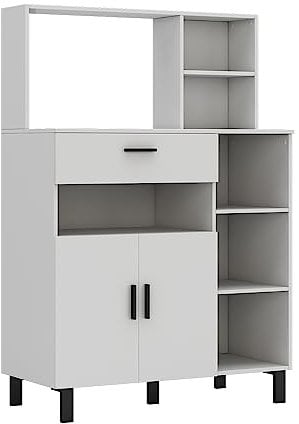 Oskar Store Hochschrank Emanuel, Weiß, 90 cm