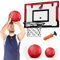 HYES 24 x 16 Panier de Basket Interieur pour Adultes et Enfants, Panier de Basket Chambre Kit avec 2 Ballons, Pompes, Jouet de Sport pour l'intérieur et l'extérieur, Bureau, Rouge