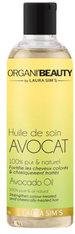 LAURA SIM'S - Avocado-Haaröl – tief gepflegt, Glanz und Gesundheit der Haare – Pflege für empfindliches trockenes Haar – 100 % natürlich – essentielle Nährstoffe & Fettsäuren – 125 ml