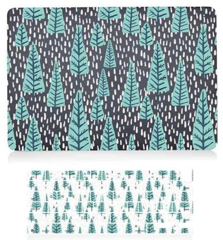 NAWVNMI Compatible with MacBook Pro 16 inch Case 2021 2022 2023 Release M2 A2780 A2485 M1 Pro/M1 Max, Plastic Hard Shell Slim MacBook Pro 16 Case&Keyboard Skin,Nordic Green Woods