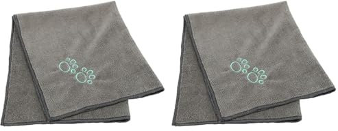 TRIXIE 2350 Handtuch, 50 × 60 cm, Grau, 1 Stück (2er Pack)