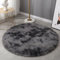 HARESLE Round Rugs Living Room - Round Rugs 60cm for Bedroom Anti Slip Soft Fluffy Area Rug (Dark Grey,Diam 60cm/23.6in/1.96ft)
