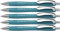 Schneider 132513 Slider Rave XB Kugelschreiber (Limitierte Sonderedition in teal, Made in Germany) 5 Stück, Schreibfarbe: blau