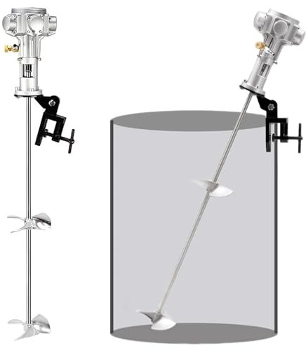 Pneumatischer Farbmischer, Handluftrührer, 1/2 PS Tankfass-Clip, Farbpaddelmischer, Beschichtungsmischmaschine, für flüssige Tintenfarbe (Aluminiumlegierung, 180 Liter)