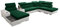 All4All Ecksofa mit Schlaffunktion Ponti 368 cm x 227 cm - Wohnlandschaft U-Form - Schlafsofa mit Bettkasten - XXL Sofa - Groß - Gewebe mit Kunstleder - Linke Seite - Grün/Weiß - Modern 26