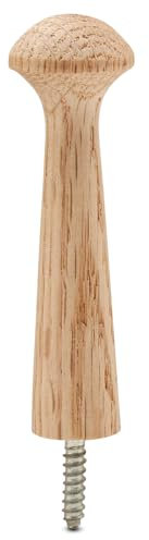 Woodpeckers Oak Wooden Shaker Pegs 3-inch, Pack of 10 Wooden Wall Hooks, Wood Hooks for Hanging Shaker Peg Rail and DIY Coat/Hat/Towel Hook