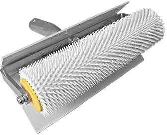 Stachelwalze 250 mm, 11 mm Stachellänge mit Spritzschutz Entlüftungsroller zum Entlüften von Bodenbeschichtungen Igelwalze Entlüftungswalze Nadelrolle