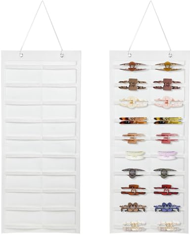 Rangement pour chouchou à cheveux - Blanc - Pour grandes filles - Rangement pour bijoux - Pour barrettes à cheveux