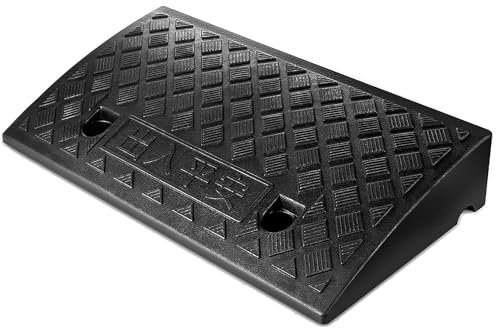 Wensmy Plastic Threshold Ramp Portable Lightweight Wheelchair Ramp Mobility Door Ramp Door Step Kerb Ramp for Car Doorways Wheelchairs Bicycles (50x27x13cm) (50x27x13cm)