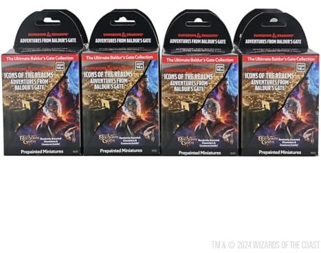 WizKids D&D Icons of The Realms: Adventures from Baldur's Gate Booster Brick 8 Count | Dungeons and Dragons Figures | Pre-Painted | Blind Boxes