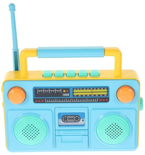 PHENOFICE Radio Analogique Jouets Musicaux Mini Jouet Radio Jouet Radio De Dessin Animé Jouet pour Enfants Jouet Éducatif Jouet De Jeu De Rôle pour Enfant Radio-Jouet Abdos Orange